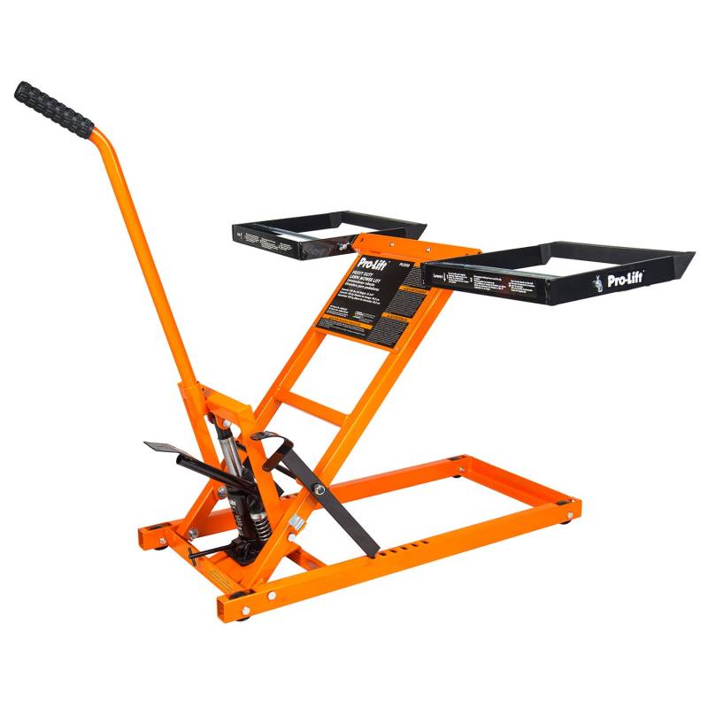 Pro Lift PL5550 Rasenmäherheber mit hydraulischem Wagenheber für Traktoren und Zero Turn Rasenmäher, 250 kg Kapazität, Orange von Pro-Lift