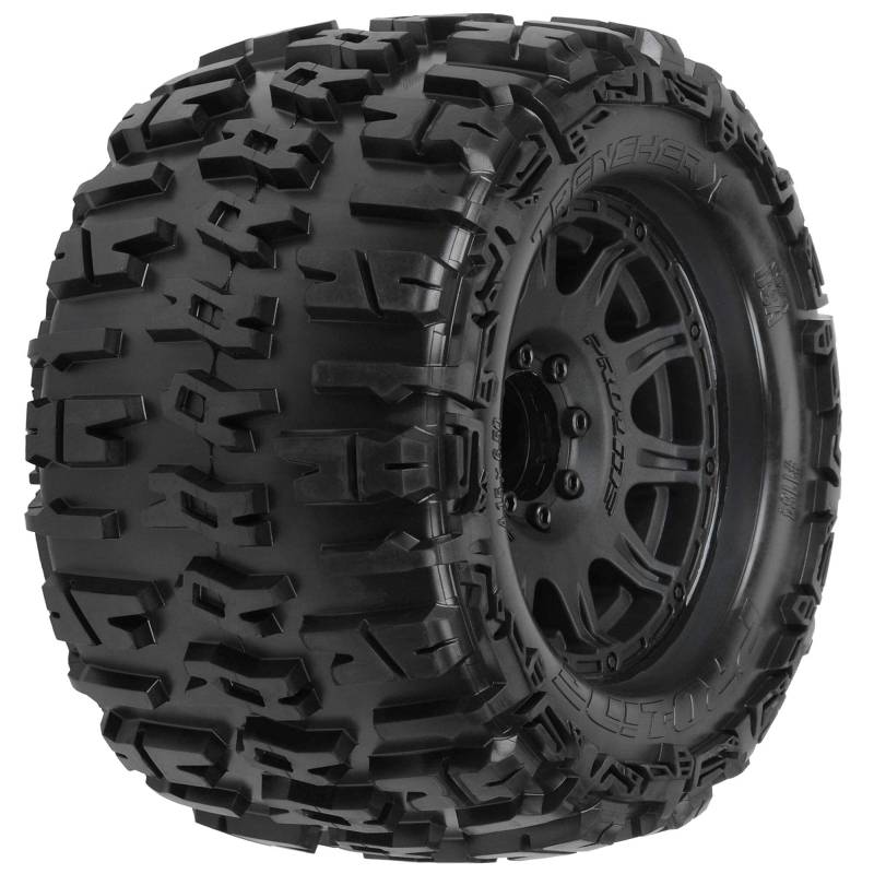 1/8 Trencher X F/R 3.8" MT Tires Mounted 17mm Black Raid (2) von Pro-Line