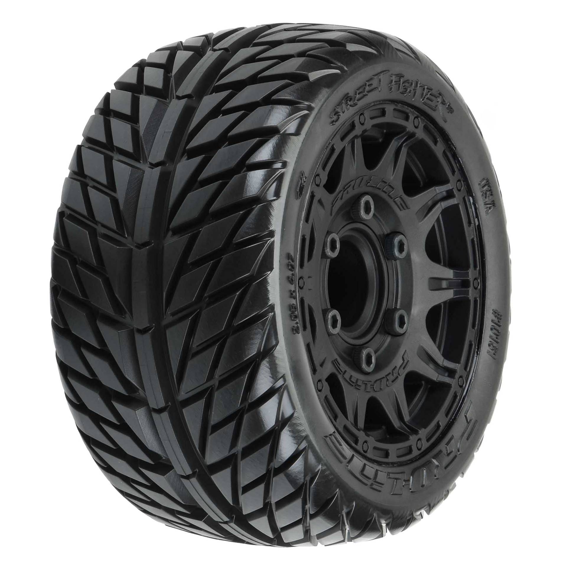 Pro-Line 1/10 Street Fighter LP F/R 2.8" MT Tires MTD 12mm/14mm Blk Raid (2) von Pro-Line