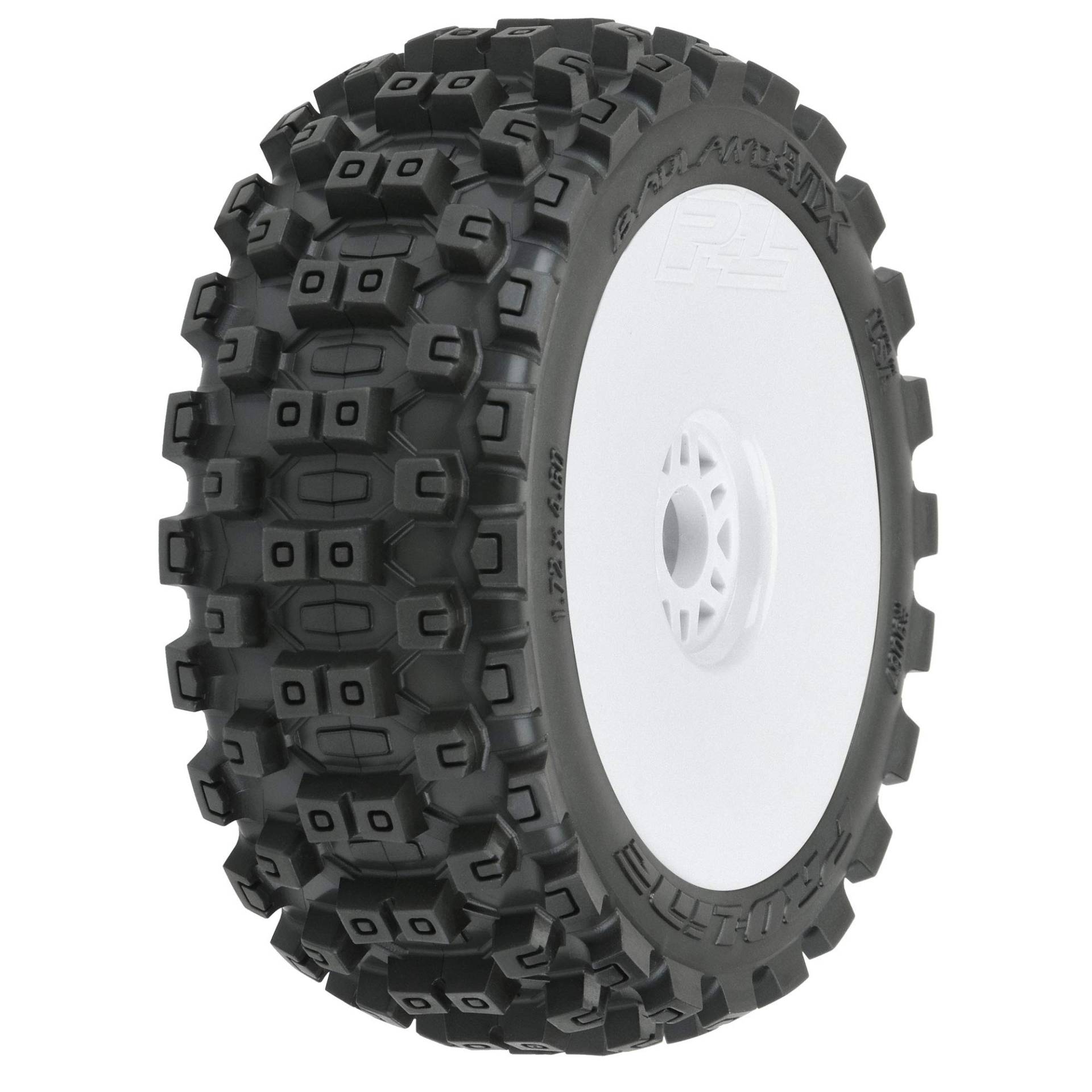 Pro-Line 1/8 Badlands MX M2 Front/Rear Buggy Tires Mounted 17mm White (2) von Pro-Line