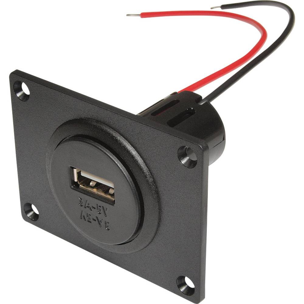 ProCar Power USB Einbausteckdose mit Montageplatte Belastbarkeit Strom max.=3A Passend für (Details von ProCar