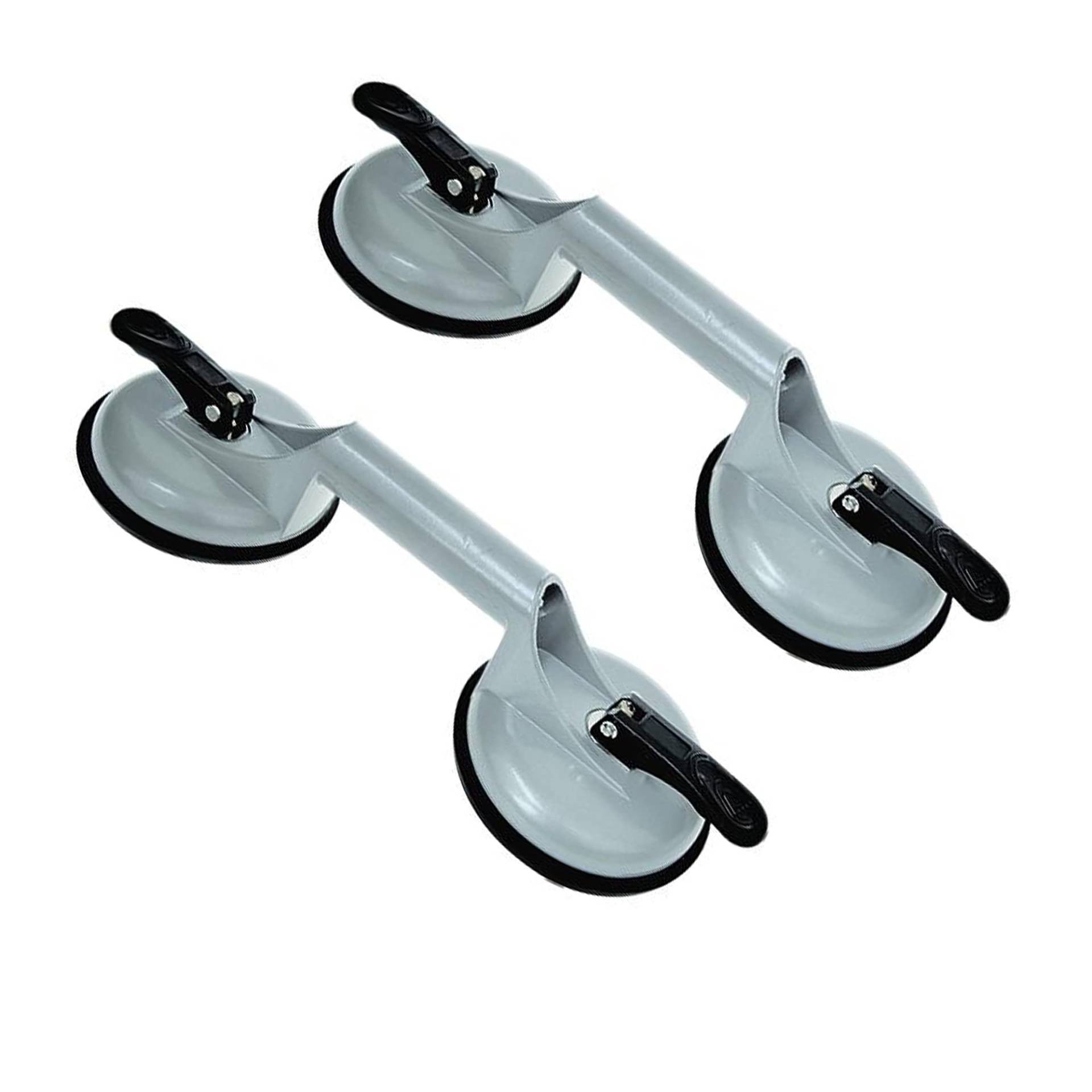 2x PRO PLUS Doppel-Saugheber Ø 120 mm Saugheber Sauggriff Glassauger Gummisauger Alu Scheibenausbau Scheibenträger Reparatur Glas Glasheber Vakuumhaber Sauger Scheiben Halter Blech Gummi Doppel ABS T von ProPlus