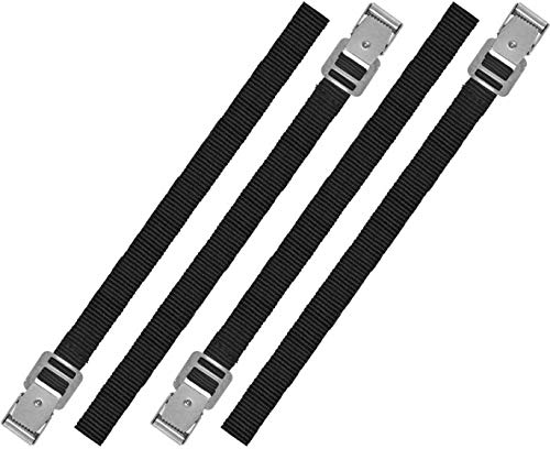 ProPlus 321285 Spannriemen mit Metallschnalle 18mm-40cm Set von 4 Stück, Schwarz von ProPlus