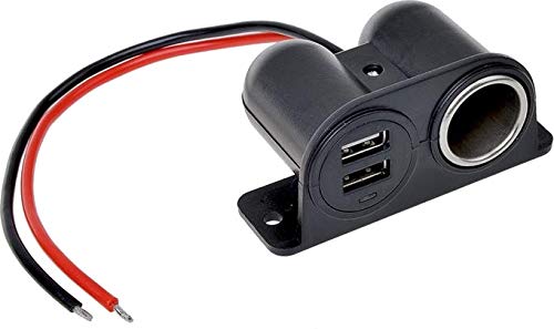 Aufbau Steckdose 12V / 24V + 2x USB Verteiler Zigarettenanzünder von APT