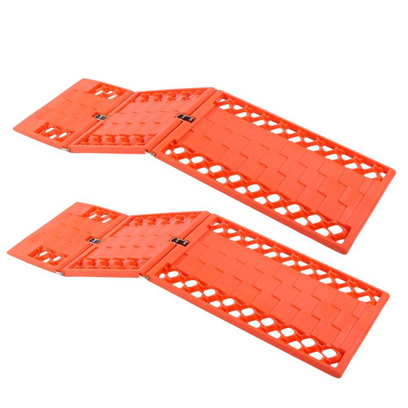 Gripmatte, Anfahrhilfe Set 2 Stück Orange klappbar 590 x 175 mm für Wohnmobil, Pkw, Geländewagen von ProPlus