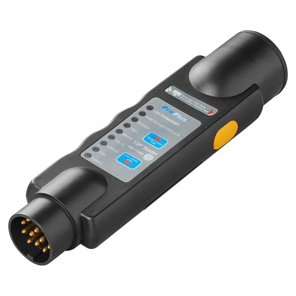 ProPlus 343543 Tester Prüfgerät beidseitig 13polig Beleuchtungstester für Anhänger Steckdose Steckertester von ProPlus