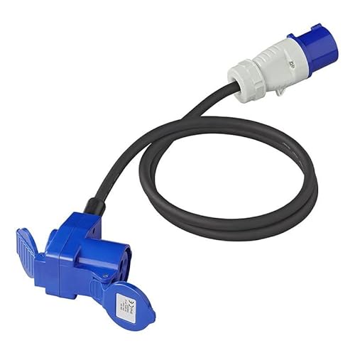 ProPlus Adapterkabel 150cm 3x2,5mm² von CEE Stecker nach CEE Winkelkupplung + Schuko Steckdose von ProPlus