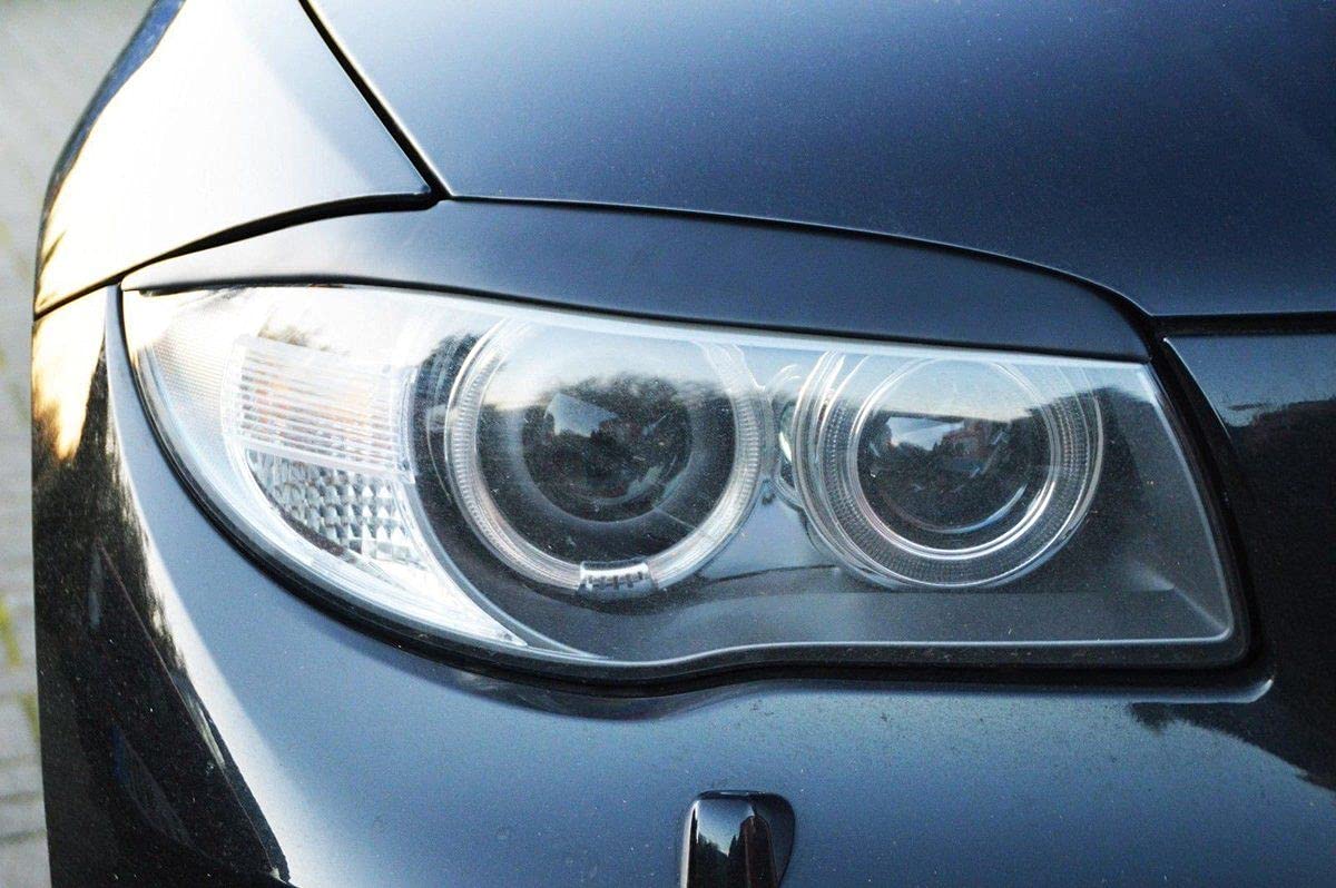 ProTuning Augenbrauen Scheinwerferblenden Maske für BMW 1er E81, E82, E87, E88 (2004-2013), Schwarz, LED, Kunststoff, Glas, Front, Scheinwerferzubehör, Scheinwerfer von ProTuning