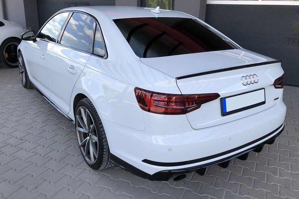 Fiberglas S Line Style Heckstoßstangenklappen für Audi A4 B9 Prefacelift 16-19 von ProTuning