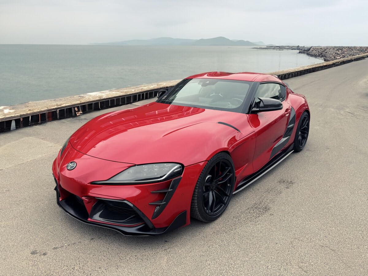 Schwarz glänzend Performance Seitenschweller Diffusoren Schwellerabdeckungen für Toyota Supra A90 von ProTuning