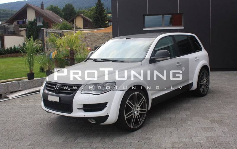 ProTuning VW TOUAREG 7L Facelift 06-10 Kotflügelverbreiterungen, Schwarz, Kunststoff, links/rechts, Auto, VW / Volkswagen, MK1, Custom von ProTuning