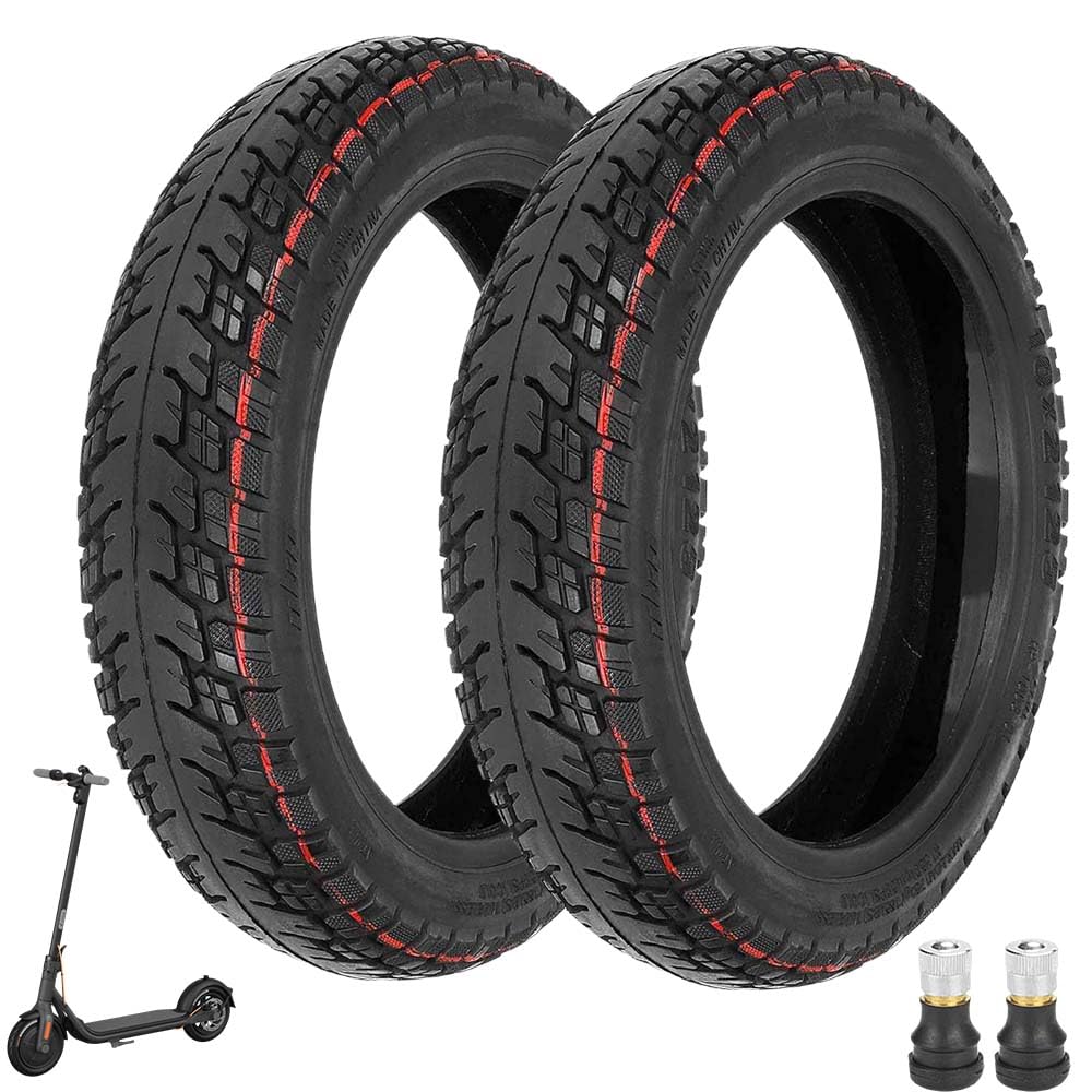 Prodrocam 250 x 54 E Scooter Reifen Tubeless 10 Zoll für Xiaomi 4 Pro, 10 x 2,125 Vakuum Reifen für Ninebot F20 F25 F30 F40 Elektroroller Schlauchlose, mit Ventil (Selbstreparatur Schlauchlos-2 Stück) von Prodrocam