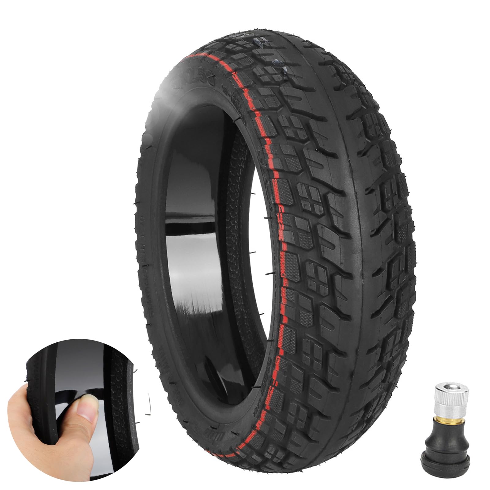 Prodrocam 9,5 x 2,50 Selbstreparierender Tubeless Reifen für Niu KQI3 Max/Pro/Sport Elektroroller Ersatzreifen 9,5 Zoll Offroad Vakuumreifen Zubehör (9,5 x 2,5 Selbstreparierender) von Prodrocam