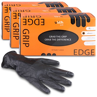 Products For Future 3x Grip Handschuhe mit Diamntprägung schwarz Gr. XL von Products for future