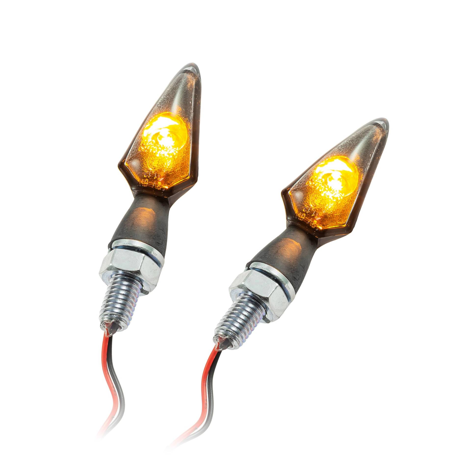 Universal Motorrad Power-LED-Blinker Spearhead getönt M8 E-geprüft von Progress-Line