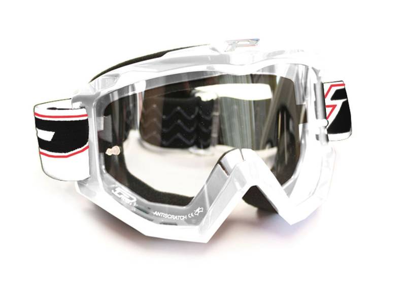 Progrip Motocross Brille Raceline, Weiß von Progrip