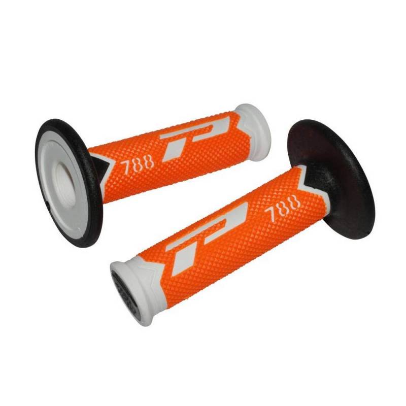 Progrip Off Road 788 Dreifach-Densite Fluo Design Weiß Orange Schwarz 115 mm (Cross-MX) von Progrip