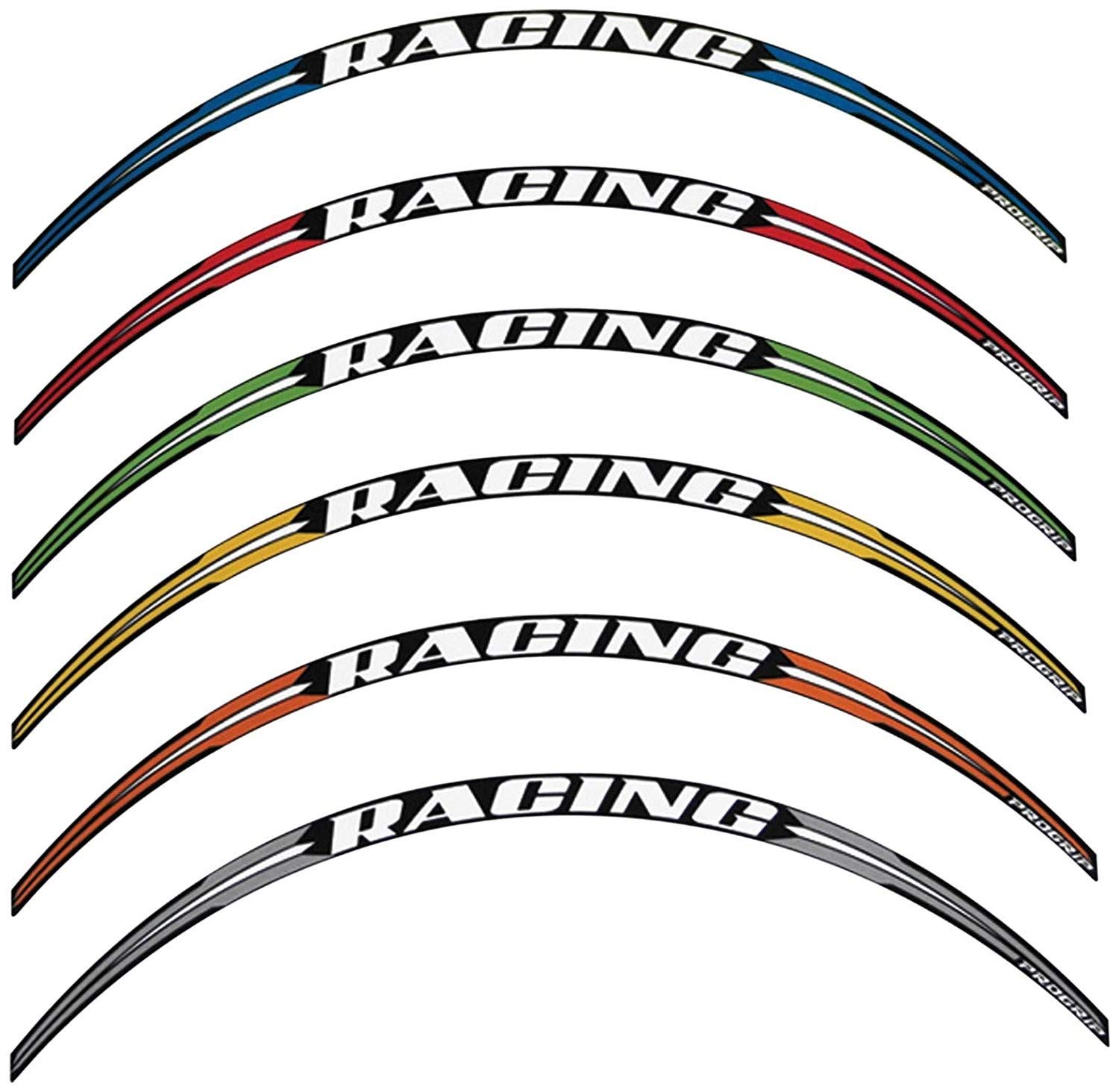 Progrip Wheel stripes, 12 stripes (3pcs per rim side), Gelb von Progrip