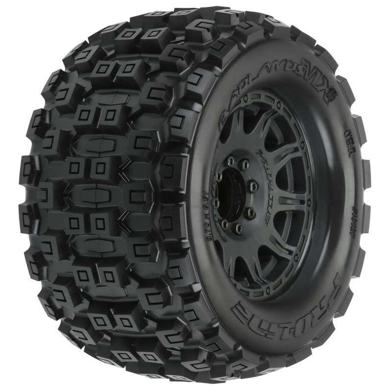 Pro-Line 1/8 Badlands MX38 F/R 3.8" MT Tires Mounted 17mm Black Raid (2) von Pro-Line