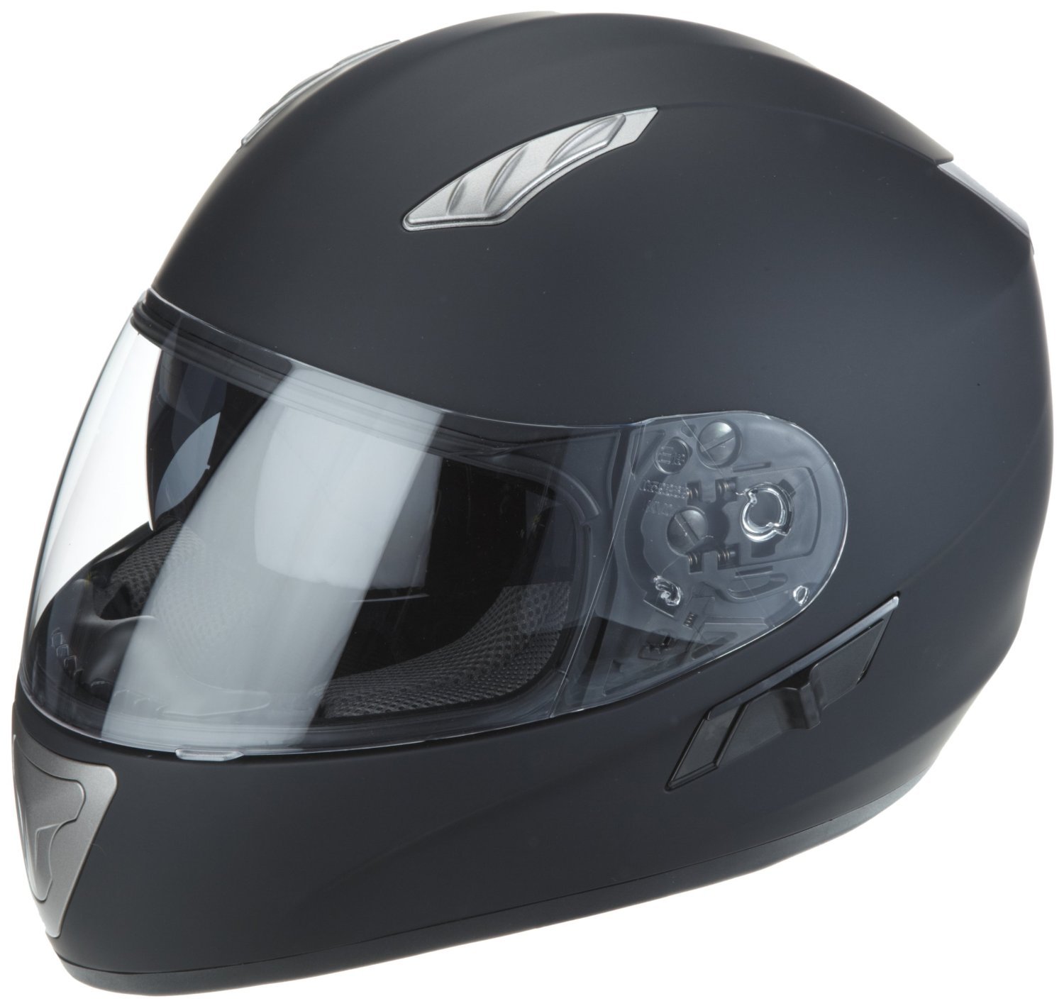 Protectwear H520-ES-L Motorradhelm,Integralhelm mit Integrierter Sonnenblende, Größe L, Schwarz-Matt von Protectwear