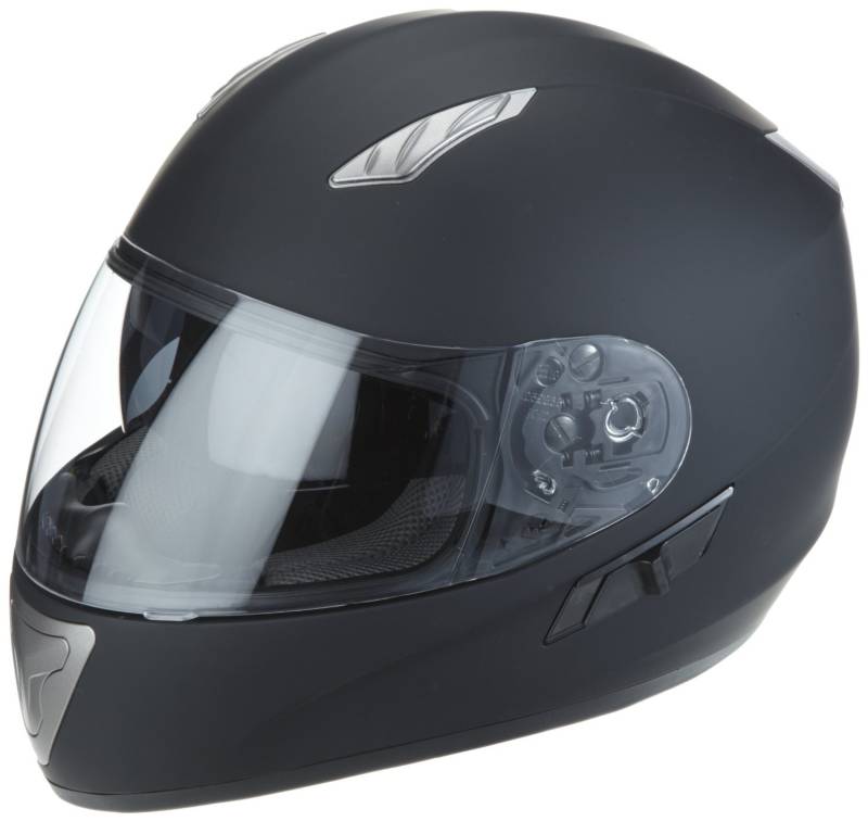 Protectwear Motorradhelm, Integralhelm mit Integrierter Sonnenblende, Matt/Schwarz, L von Protectwear