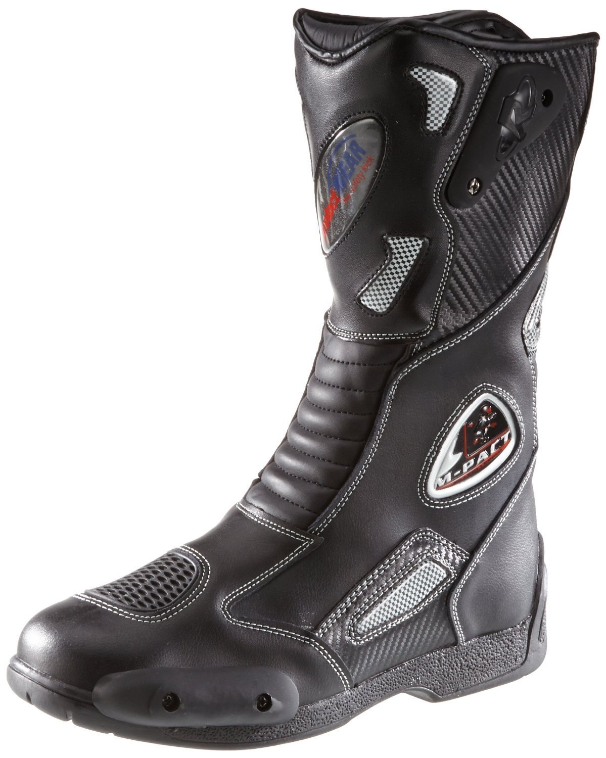 Tourenstiefel aus Leder schwarz u.a. zum Motorradfahren geeignet Model SB- 03203 von protectWEAR