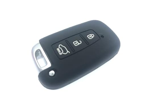 Hohe Qualität Silikon 3 Tasten Keyless Smart Schlüsselanhänger Displayschutzfolie Schutzhülle für 2014 2015 2016 2017 Hyundai Veloster i10 i20 ix20 i30 i40 ix35 Santa Fe Veloster (schwarz) von Protex