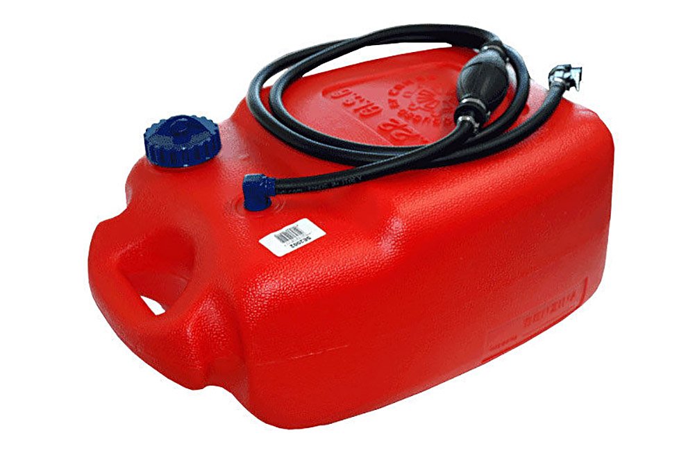 Prowake Kraftstofftank 22 Liter Set mit Pumpschlauch und Kraftstoffanschluss für verschiedene Motoren (Tank mit Zubehör für Yamaha und Parsun Motoren) von Prowake