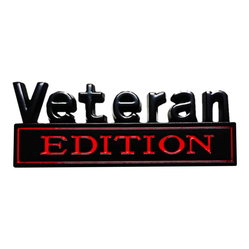 Proypiax Auto-Emblem „Veteran Edition“, LKW-Emblem „Veteran Edition“, Auto-Embleme und Abzeichen, Auto-Metall-Emblem-Aufkleber, 3D-Buchstaben, Stoßstangenabzeichen, LKW-Klebeaufkleber für Fahrzeug, von Proypiax