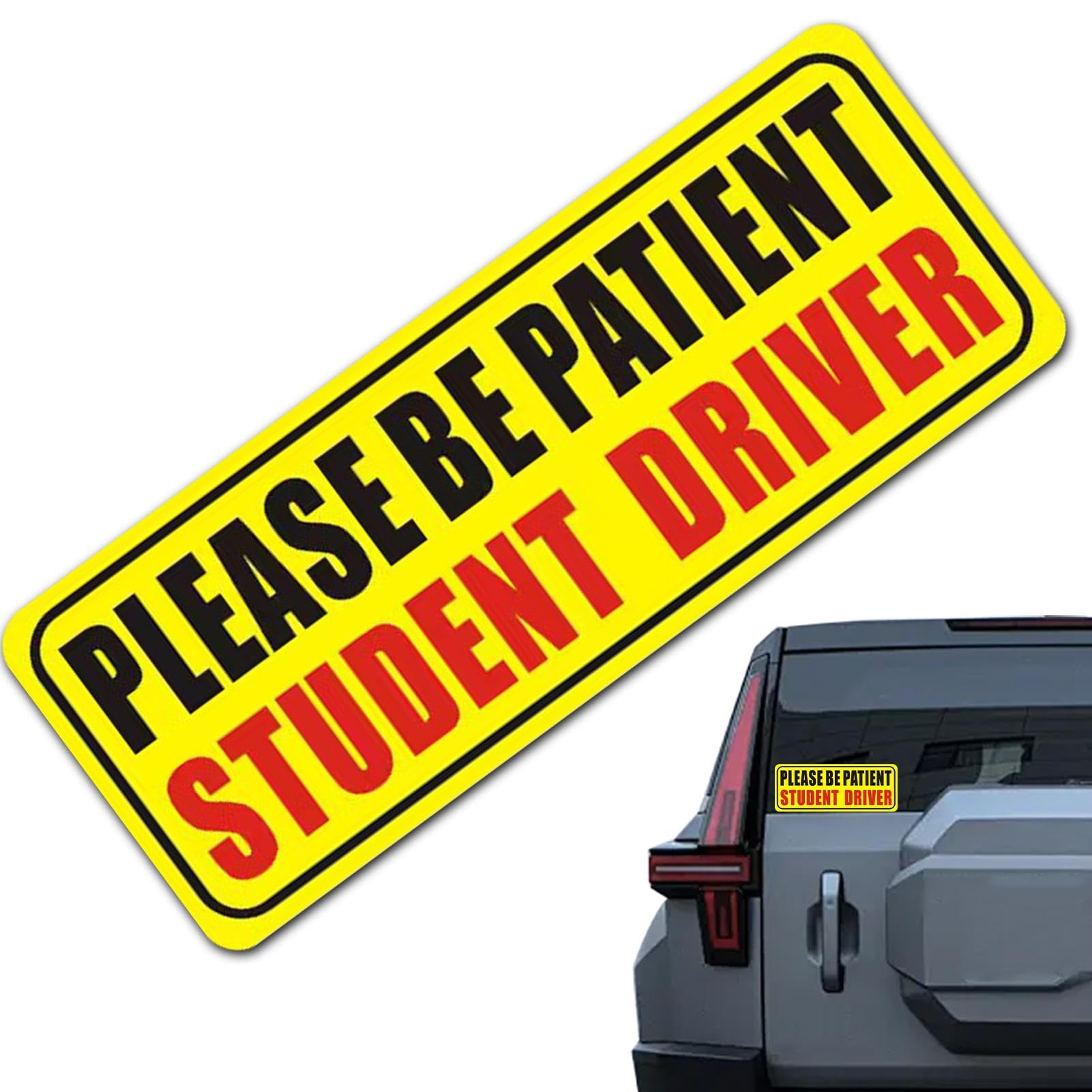 Proypiax Student Driver Magnet, Student Driver Aufkleber Magnet für Auto,Bitte seien Sie geduldig, Aufkleber für Studentenfahrer - 22,9 x 10,2 cm, reflektierender Aufkleber für Studenten, Fahrer, von Proypiax