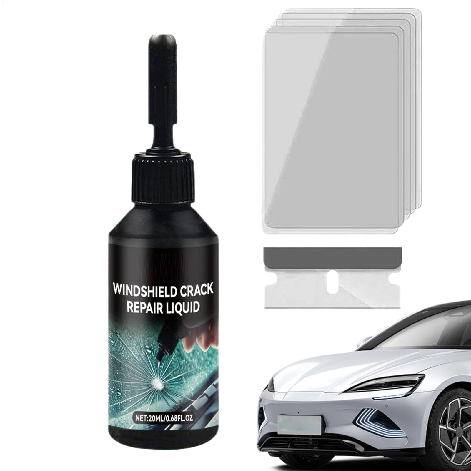 Proypiax Windschutzscheibe Reparaturset,Auto Windshield Repair Kit,Glas Reparatur Flüssigkeit,Glas Set Auto Riss Flüssigkeit,Glasreparaturflüssigkeit,Steinschlag Reparaturset von Proypiax