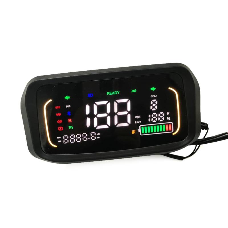 Psdndeww Wetterfestes Elektroroller-Armaturenbrett, digitales Messgerät, Geschwindigkeitsregelung, N7, für 48 V, 60 V, 72 V, hochauflösendes LED-Display von Psdndeww