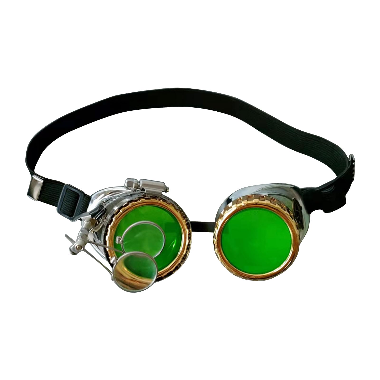 Vintage Steampunk Brille Cosplay Brille Kostüm Brille Reitbrille Atmungsaktive Kopfbrille Langlebige Brille von Psdndeww