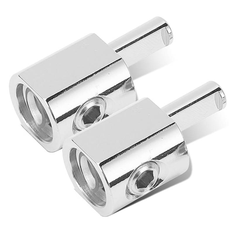 2 Stück Verstärker Eingangsreduzierer Adapter 1/0 Gauge auf 4 Gauge Auto-Stereo Audio Strom Erdungsdraht Reduzierer, Vernickeltes 6061-Aluminium Für Autos Boote von Psytfei