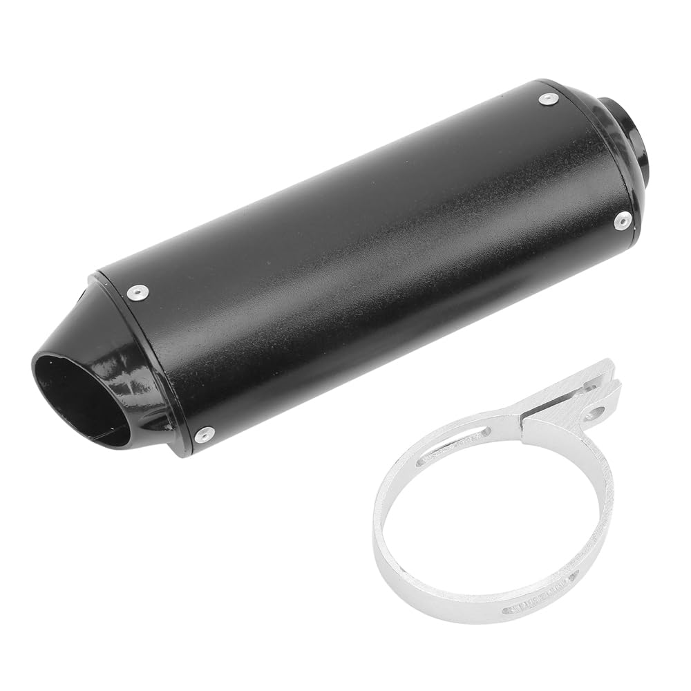 Auspuff 32 Mm/1,3 Zoll Auspuffrohr Schalldämpfer Schwarz Metall Auspuffendrohr Für 90 Cc 110 Cc 125 Cc 150 Cc 160 Cc ATV Pit Bike von Psytfei