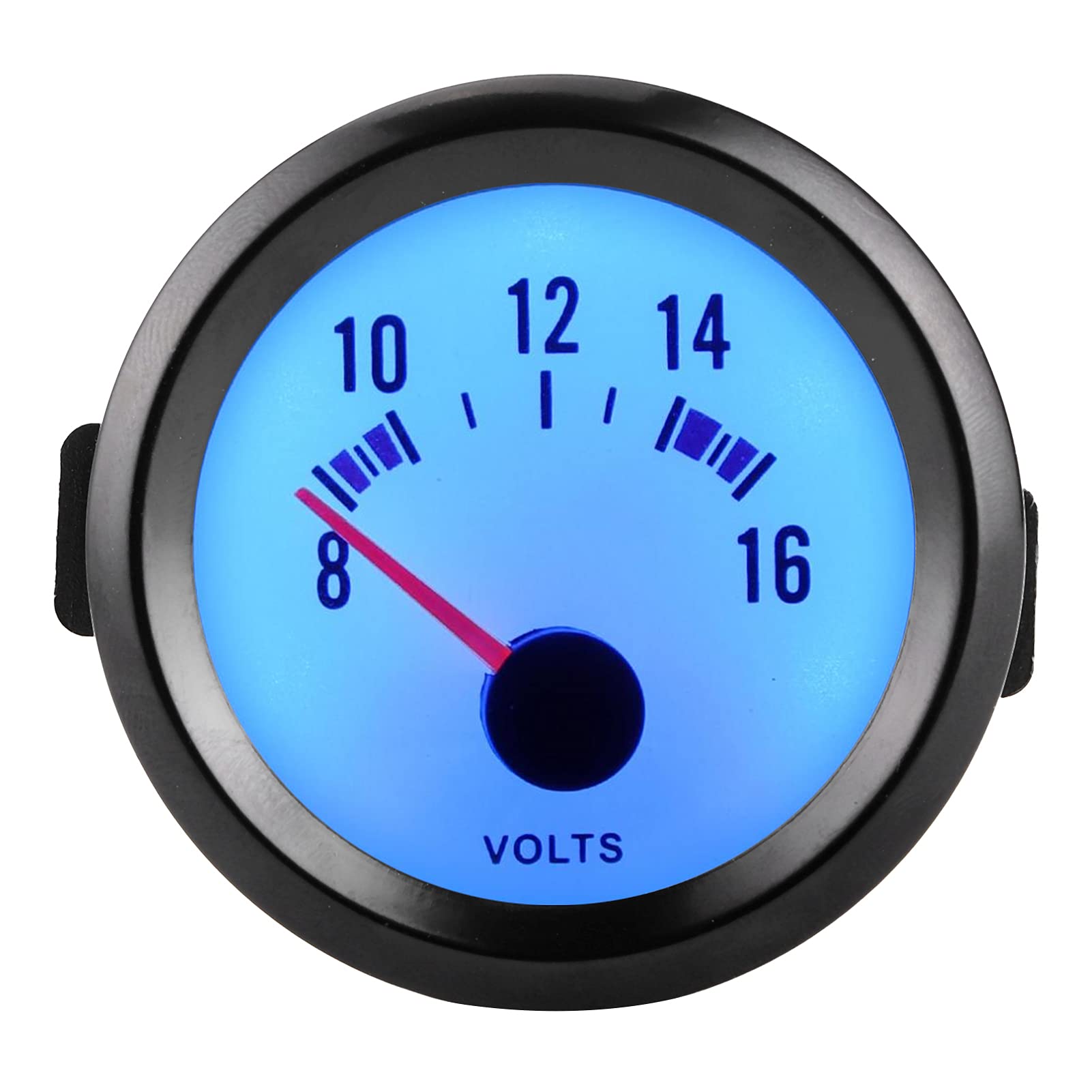 Auto-Spannungsmesser, 2-Zoll-Zeiger, hohe Genauigkeit, blaue LED, elektrisches Voltmeter, Spannungsmesser, universeller 8-16-V-Messbereich von Psytfei