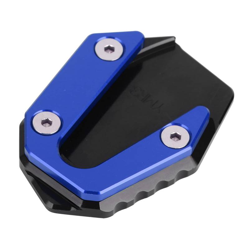 Motorrad Ständer Fuß Seitenverlängerung Pad CNC Aluminium Motorrad Seitenständer Unterstützung Stützplatte Universal Motorrad Ständerpolster für R25/YZF R3/MT-25/MT-03 14-19(Blau) von Psytfei