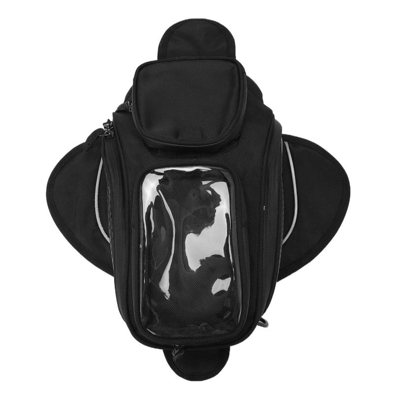 Psytfei Motorrad Tankrucksack Oxford Satteltasche Wasserdicht Motorrad Tasche mit größerem Fenster Tankrucksack Handyhalterung Motorrad Universal Satteltasche Travel Tool Schwarz von Psytfei