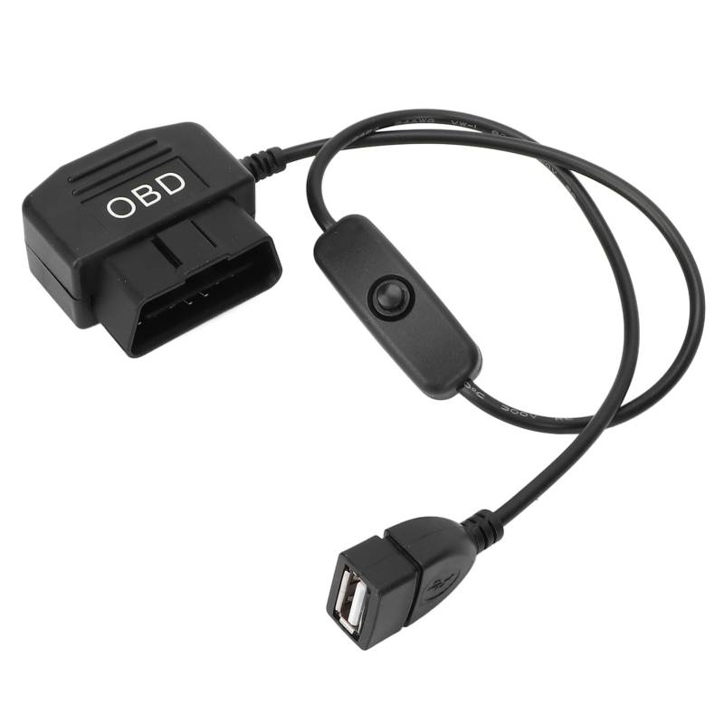 OBD-II OBD2 16 Pin Stecker USB Stecker Strom Ladekabel 18,9 Zoll Universal Autorekorder OBD Adapter Kabel mit Niederspannung Überspannungsschutz von Psytfei