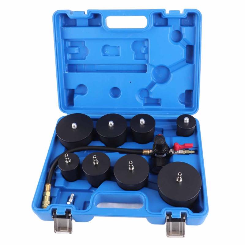 Psytfei Turbo-System-Leckagetester-Set, 9-teilig, Turbolader, Turbo-Boost-Lecktester, Turbo-Boost-Lecktester-Set mit Manometer-Tester von Psytfei