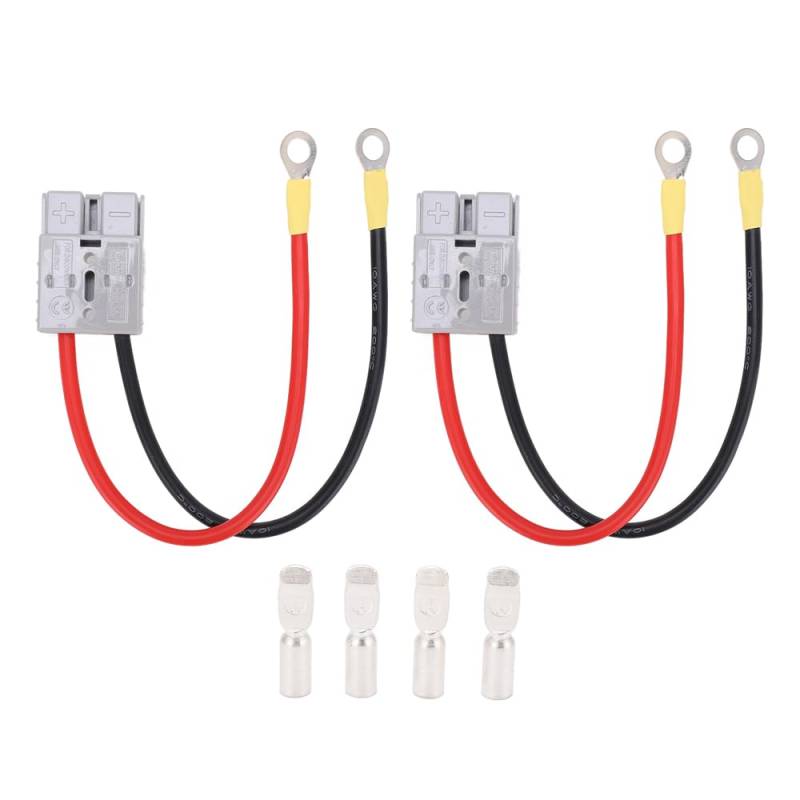 Psytfei Überbrückungsbatteriekabel DC600V 50a Überbrückungskabel Kit Überbrückungsbatteriekabel Schnellverbindungsstecker 10Awg für Auto Van Motorrad von Psytfei