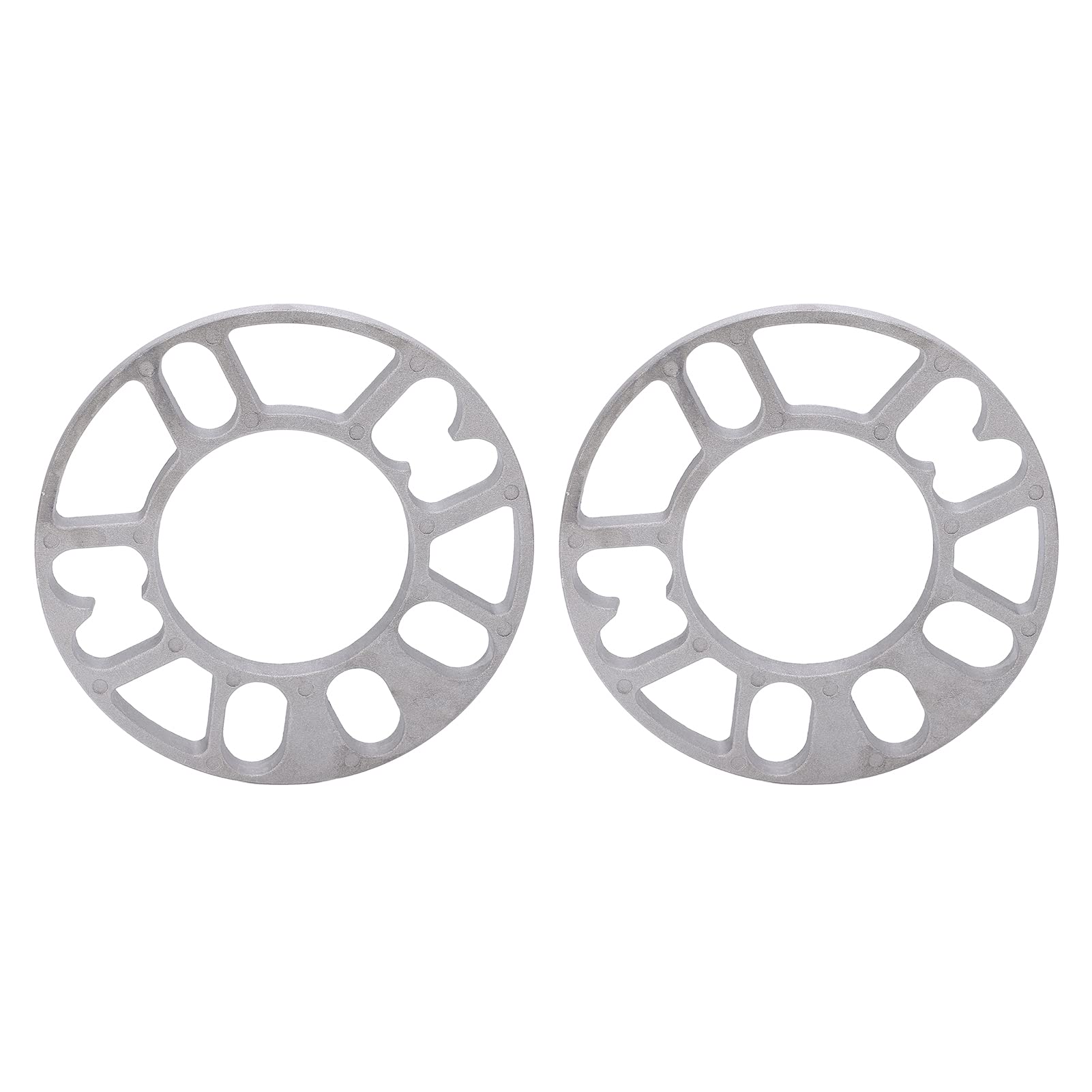 Psytfei Universal-Radabstandshalter, 2 Stück, dünne Aluminium-Unterlegscheiben, hubzentrische Abstandshalter für Fahrzeuge mit 4 und 5 Bolzen, PCD von 98 mm bis 120 mm von Psytfei