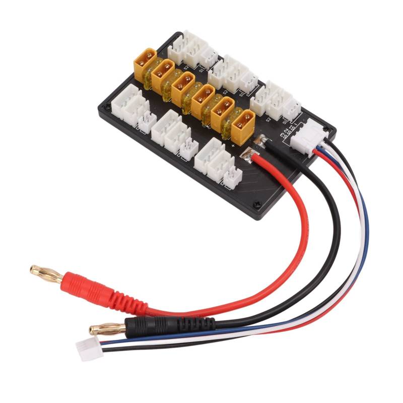 Psytfei XT30 Lipo-Akku-Balance-Ladeplatine, Batterie-Parallel-Ladeplatine, für IMAX B6, unterstützt das Balance-Laden von 6 Stück XT30-, 1S-, 2S- oder 3S-Lithiumbatterien von Psytfei