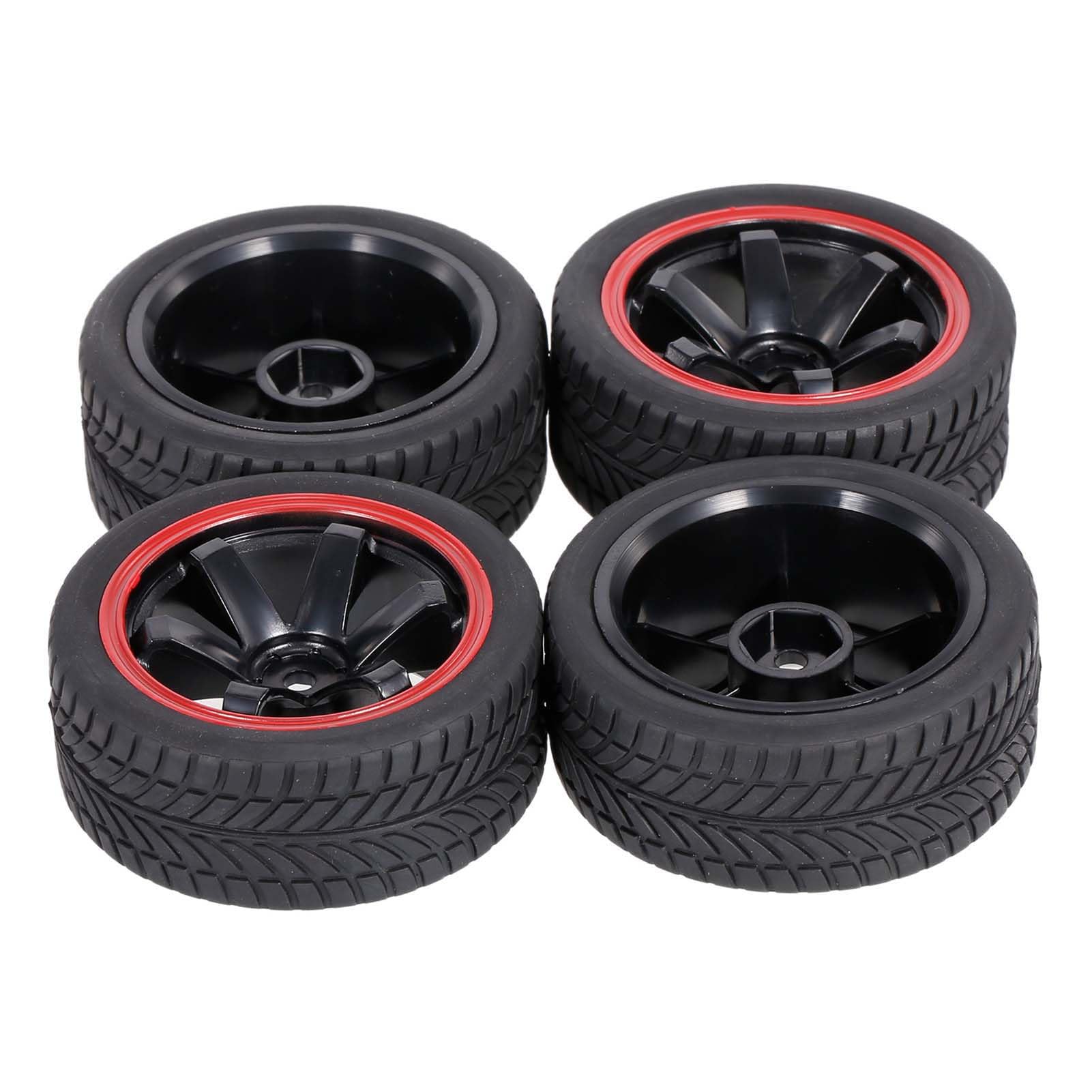 RC Racing Reifen 4PCS 1/10 RC Gummi Reifen RC Reifen RC Lkw Rad Für HSP Redcat Traxxas HPI RC Auto Teil Durchmesser 65mm Reifen von Psytfei