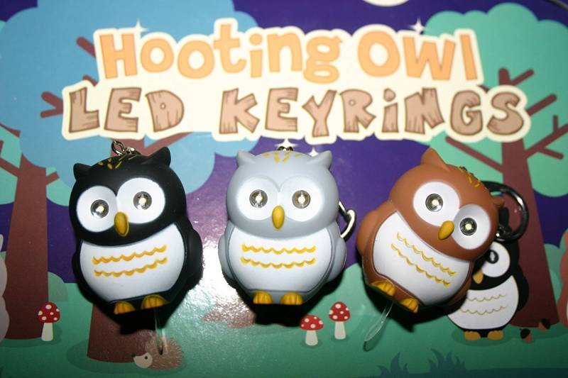 Puckator Hooting Eule LED-Schlüsselanhänger mit Sound – Schlüsselanhänger für Männer – Schlüsselhüllen für Männer – kleines Spielzeug für Mystery-Boxen – kleine Geschenke für Kinder – von Puckator