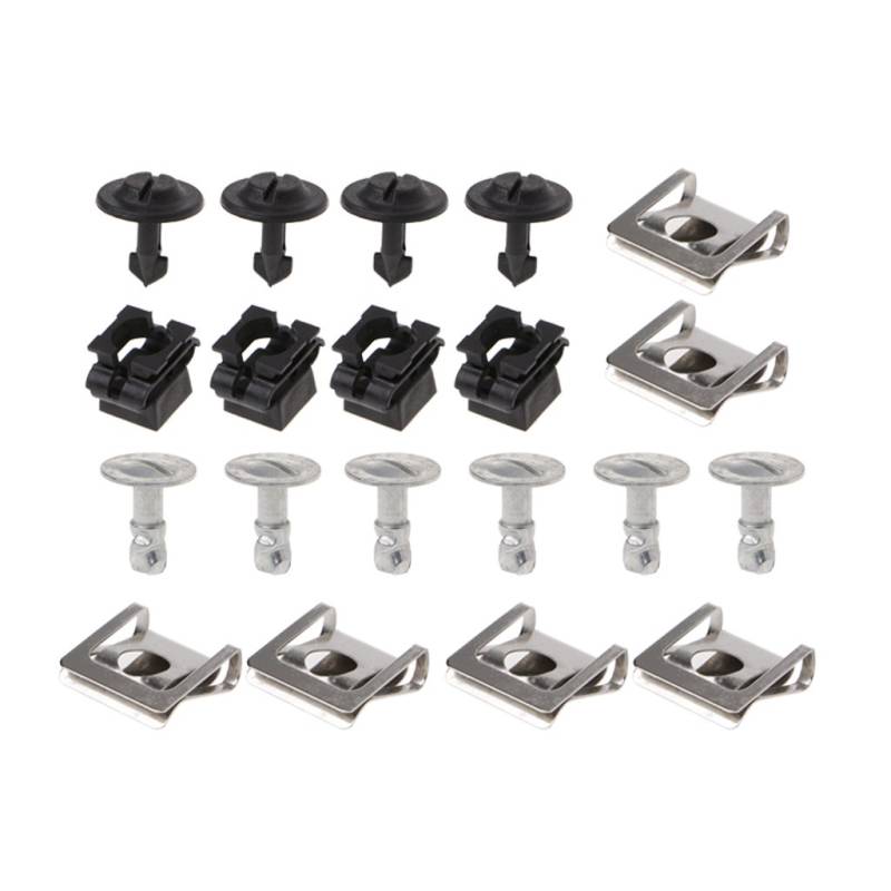 20Pcs Auto Undertray Motor Unter Abdeckung Befestigung Metall Clips Schild Trim Panel Schraube Kit Für A4 Autositz Haken Für Geldbörse von Puco