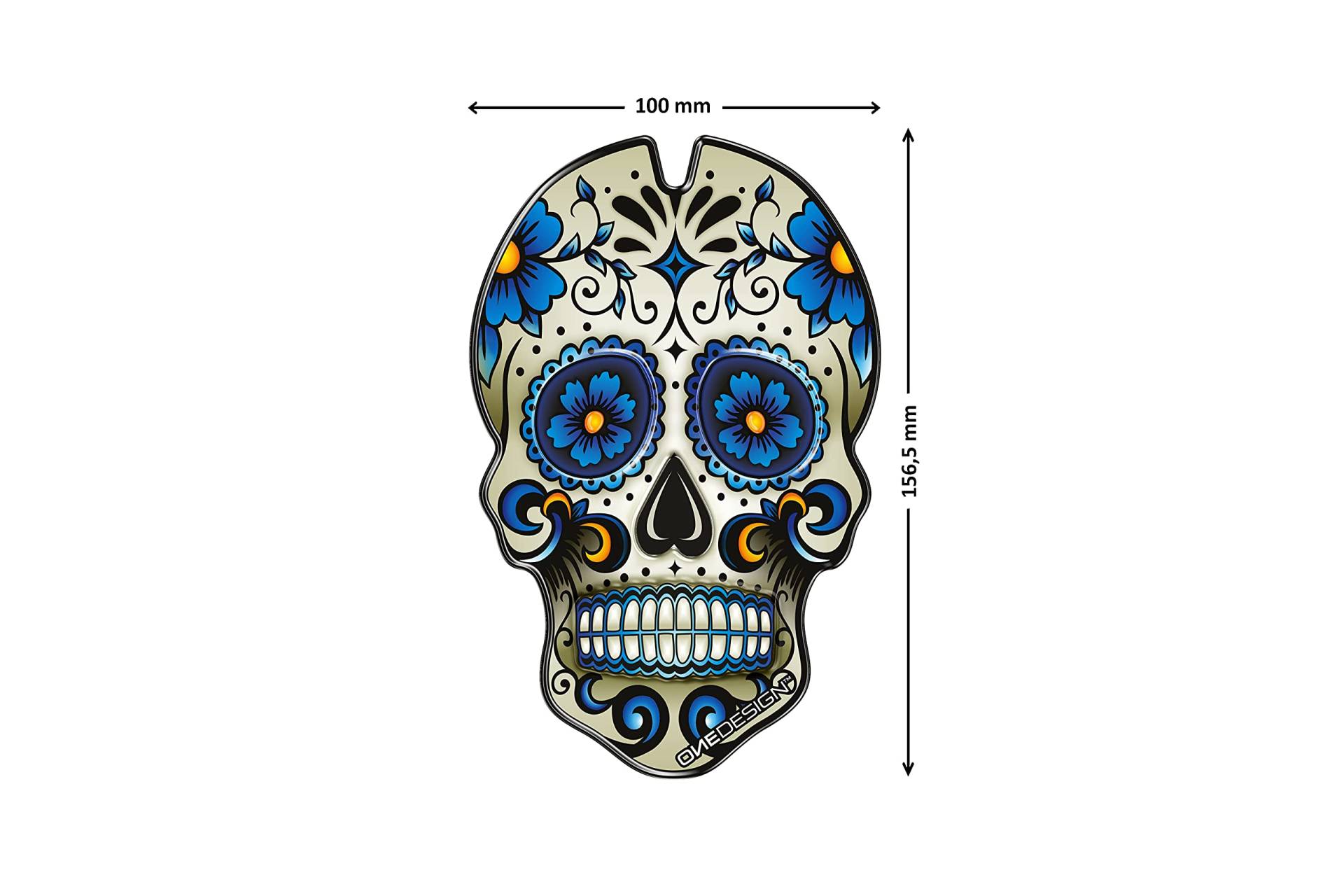 Puig 3673A Tankprotektor Modell Skull Blau von Puig