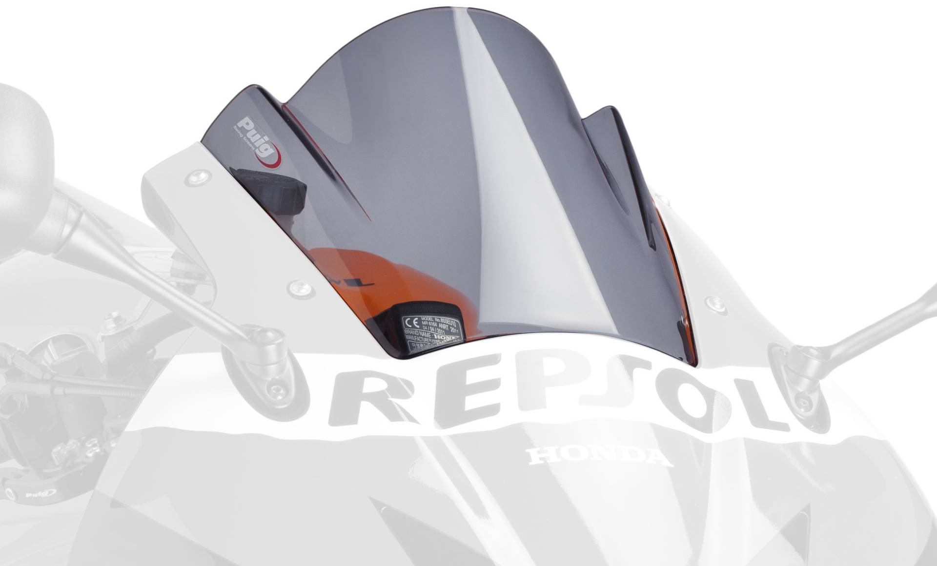 Puig 6478H Kuppel Racing Honda CBR600rr 13-14, Transparent/Rauchgrau von Puig