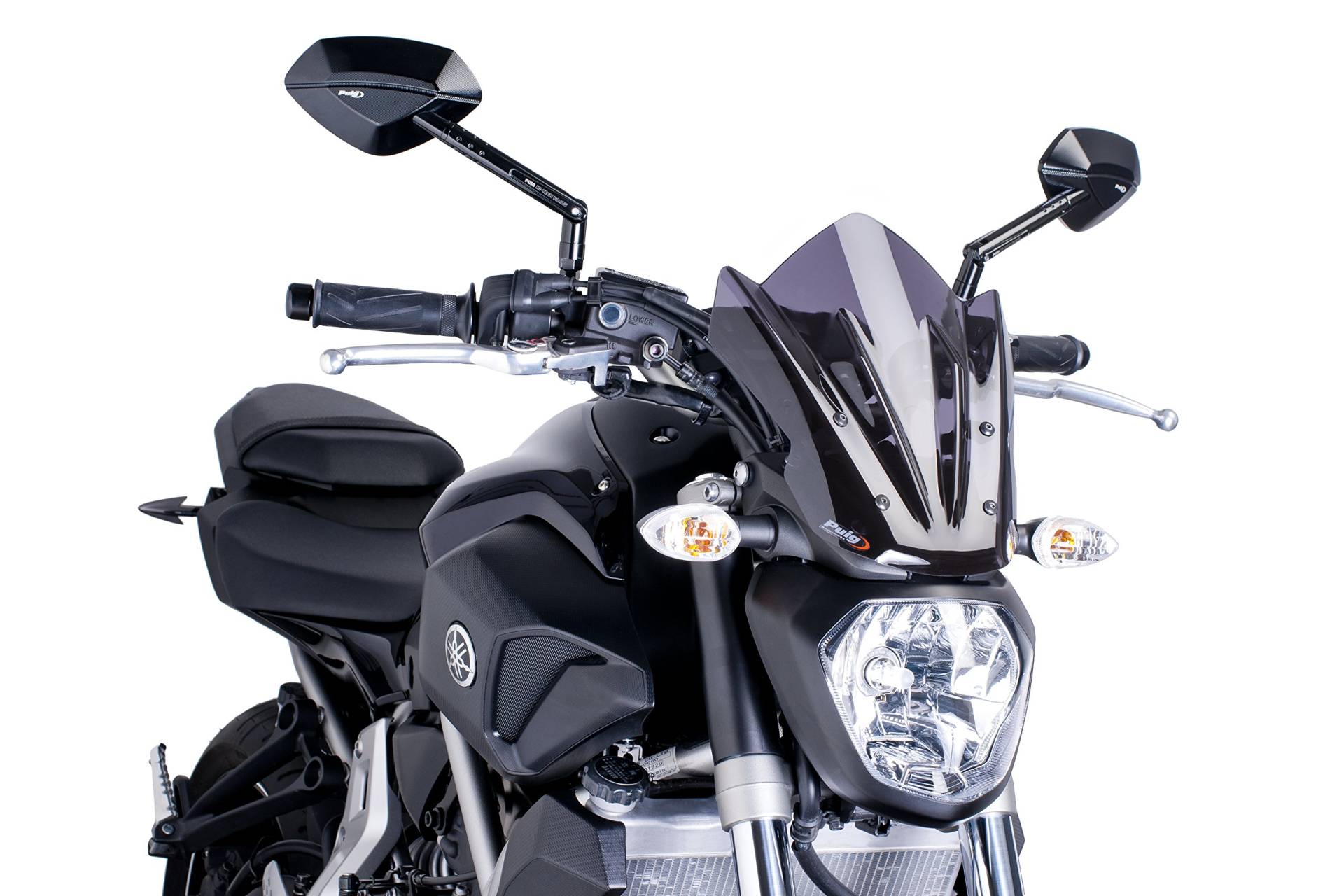 Puig 7015F Windschutzscheibe Cockpitverkleidung für Yamaha MT-07 2014, Dunkel getönt, Medium von Puig