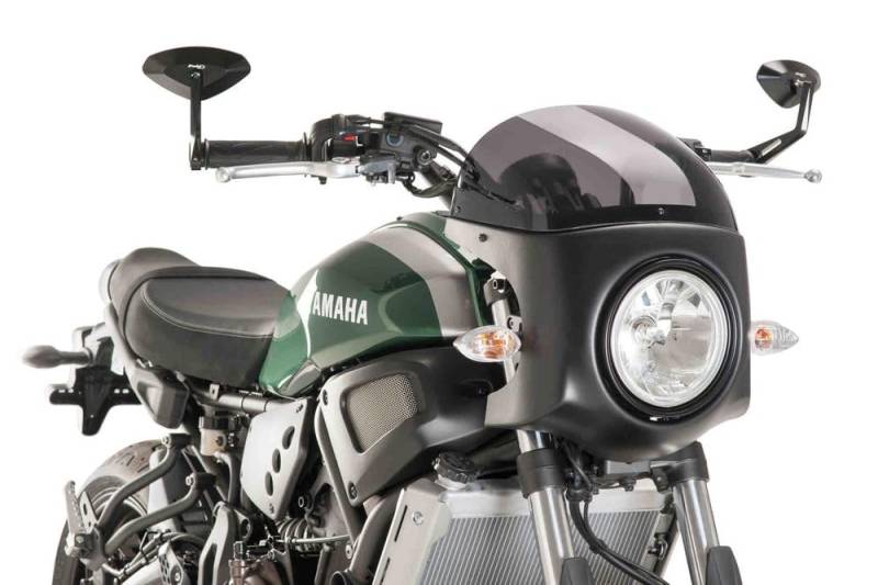 Puig Retro Mattschwarz Verkleidungscheibe 8933F 16', Yamaha XSR700 Xtribute 19' von Puig